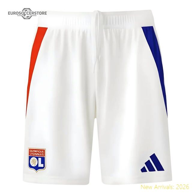 Trending Authentic 2024-2025 Olympique Lyon Home Shorts (White)