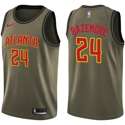 Hawks Kent Bazemore #24 Elite 2024 Icon NBA Swingman Jersey Green
