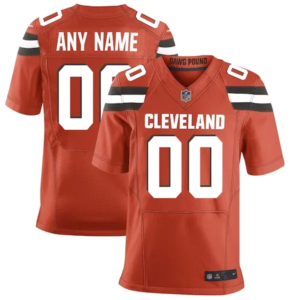 None Cleveland Browns Elite Jersey - Orange | NFL Player Jersey