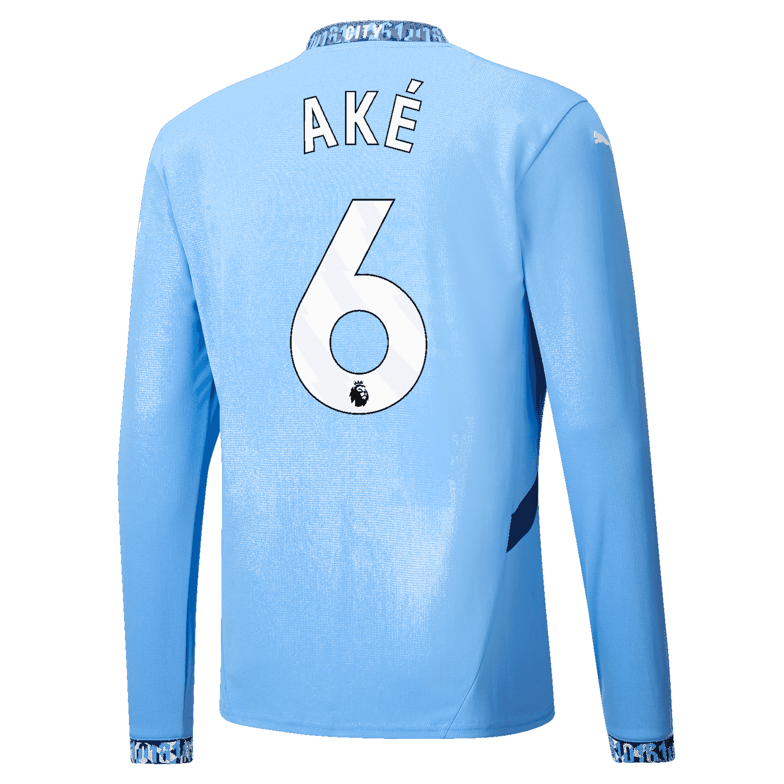 Nathan Ake's 2024-25 Season Manchester City 6th Home Long-Sleeve Football Jersey