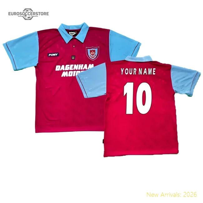 Premium 1995-1996 West Ham Centenary Pony Home Shirt (your Name)