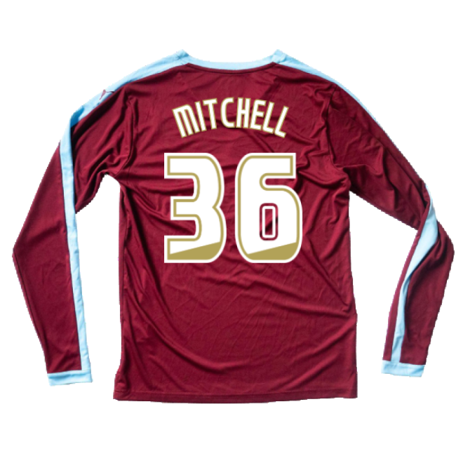 Burnley 2015-16 Long Sleeve Home Shirt ((Excellent) S) (Mitchell 36...
