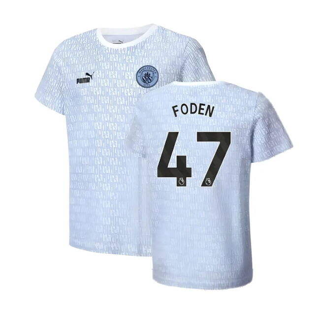 Economical Man City Foden 47 2024-2025 Man City ftblCulture Tee AOP...