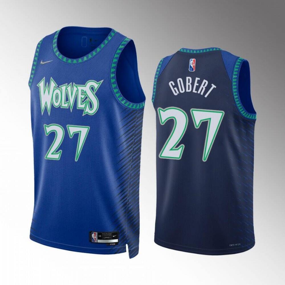 Game Day Durable Men's T-Wolves #27 Rudy Blue Basketball Jersey