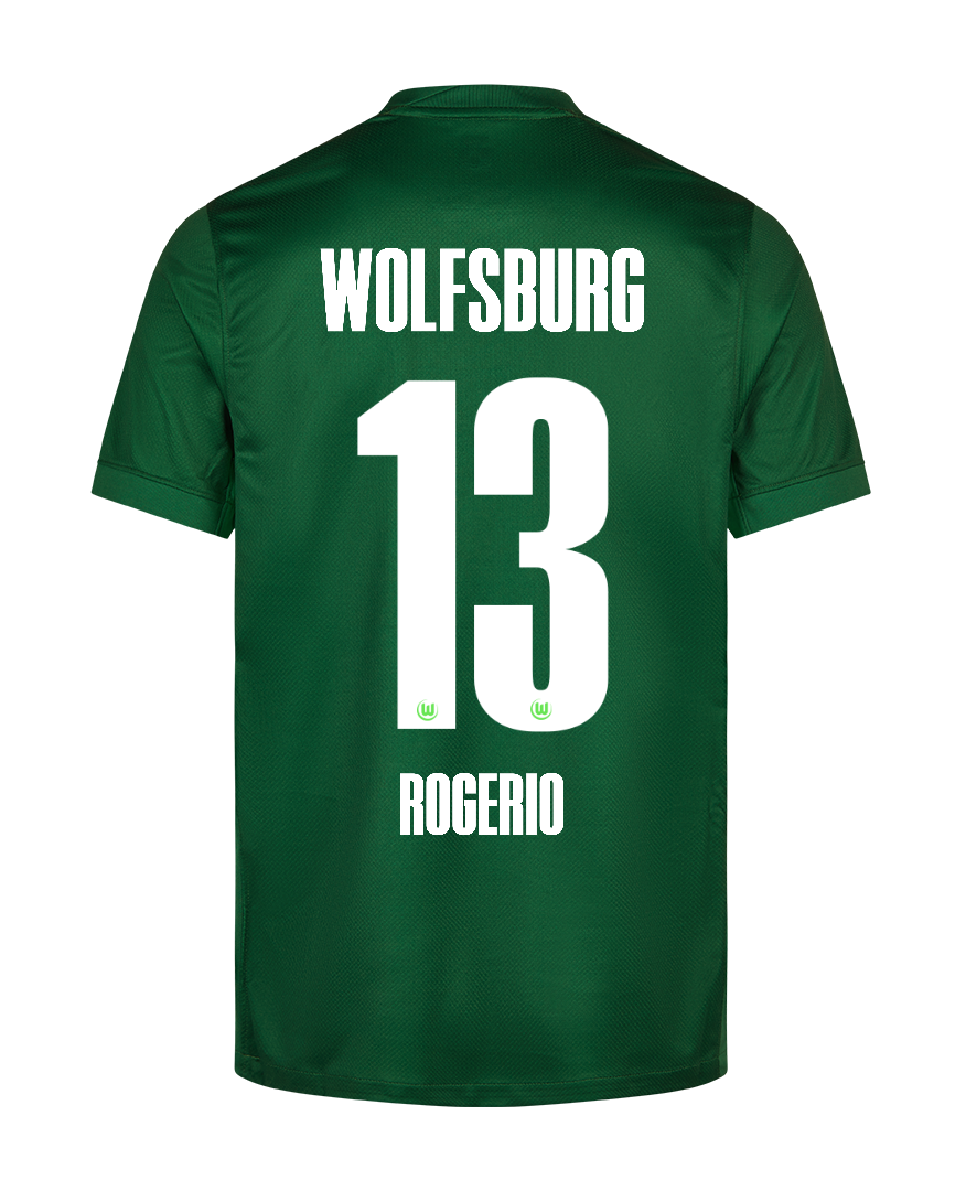 ROGERIO's 13号 Wolfsburg Home Jersey for the 25-26 season