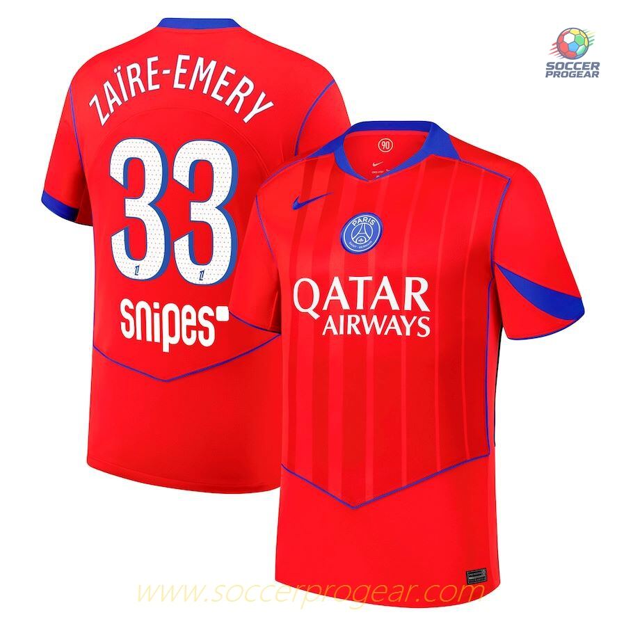 PSG Third Team Football Shirt 2025-2026 Season Zaire Emery