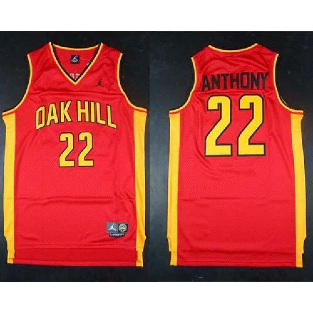 Knicks #22 Carmelo Anthony Red Oak Hill Academy High School Stitched NBA Jersey