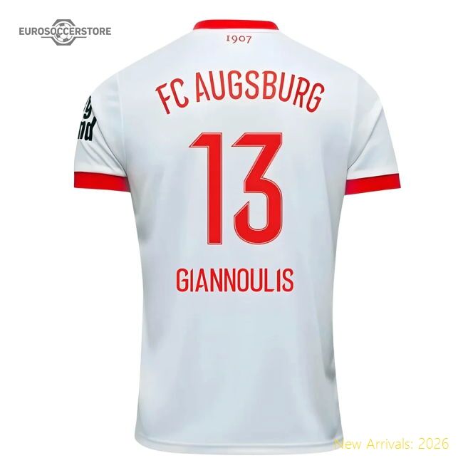 Genuine 2025-2026 Fc Augsburg Home Shirt (Giannoulis 13)