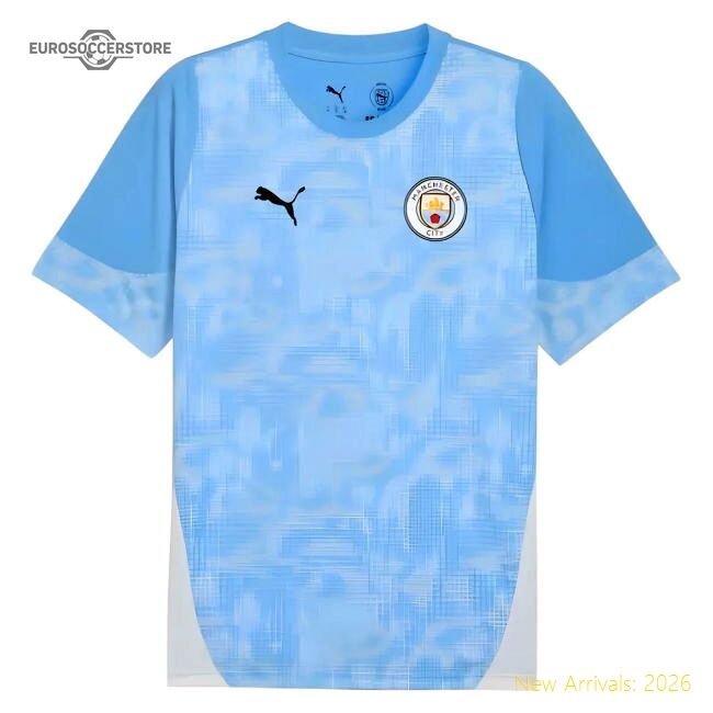 Official 2025-2026 Man City Training Jersey (light Blue) - Premium