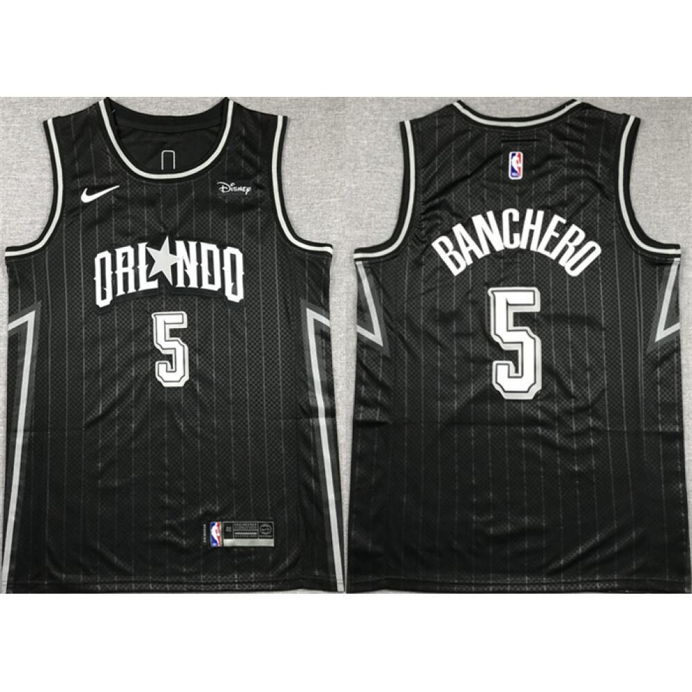 Performance Game-Ready Men's Magic #5 Paolo Black Basketball Jersey