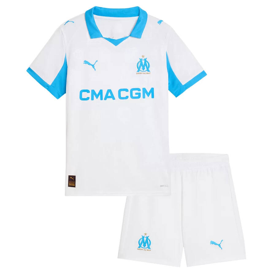 Kids Marseille 2526 Home Kit ShirtShorts - Official Replica 20383
