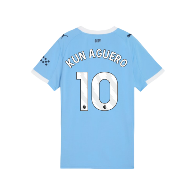Passionate Football Man City Home Shirt Womens Kun Aguero #10 Matc...
