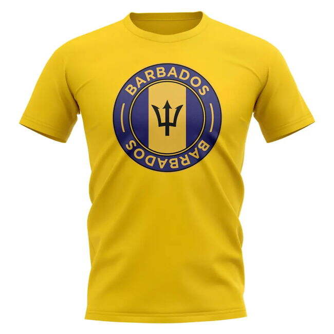 Barbados Football Badge T-Shirt (Yellow)
