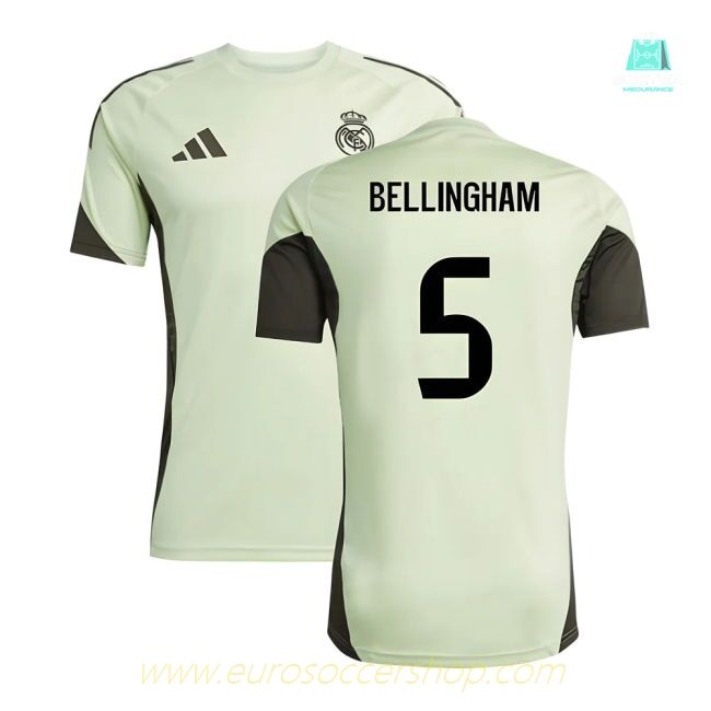 2025-2026 Real Madrid Training Jersey (Almost Lime) (Bellingham 5)