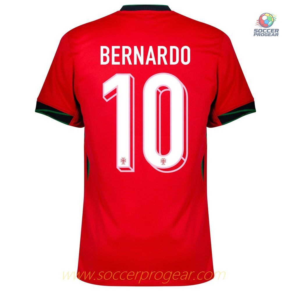 Portugal Home Soccer Shirt 2024-2025 Edition Season Bernardo