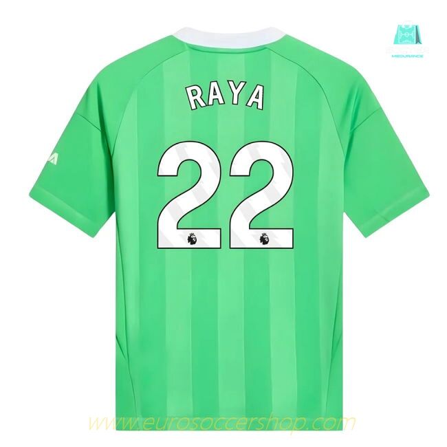 2025-2026 Arsenal Third Goalkeeper Shirt (Green) - Kids (Raya 22)