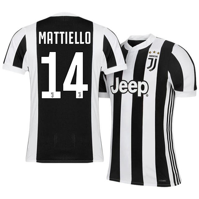 Juventus Home 201718 Federico Mattiello 14 Soccer Jersey Shirt -