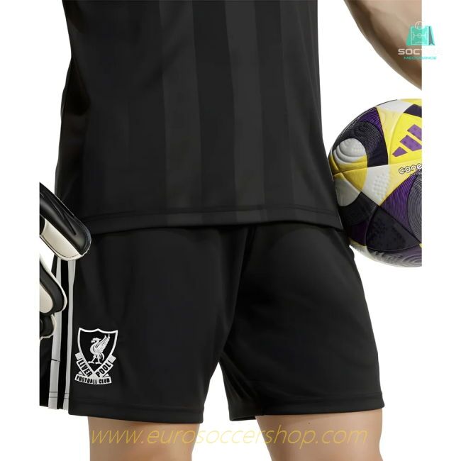 2025-2026 Liverpool Third Goalkeeper Shorts (Black)