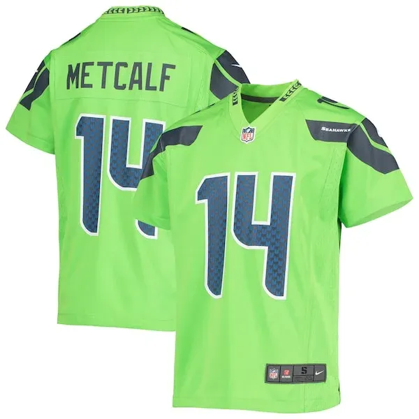 Seattle Seahawks Metcalf Seattle Game Jersey - Green | NFL Player J...