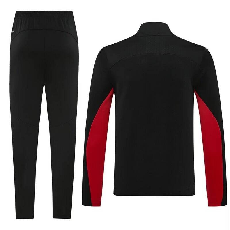 High Performance AC Milan 2425 Black Full Zipper Jacket
