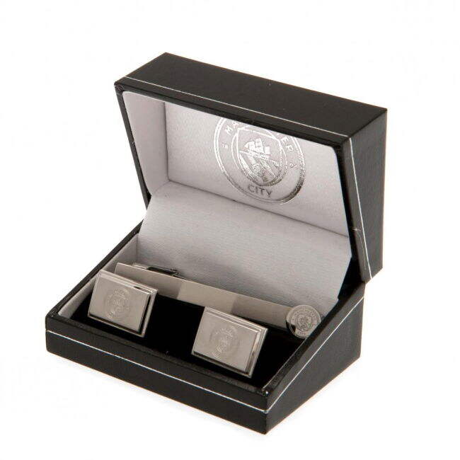 Men's Manchester City FC Tie Slide & Cufflink Set