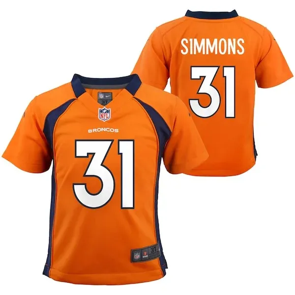 None Justin Simmons Game Jersey - Orange | NFL Player Jersey