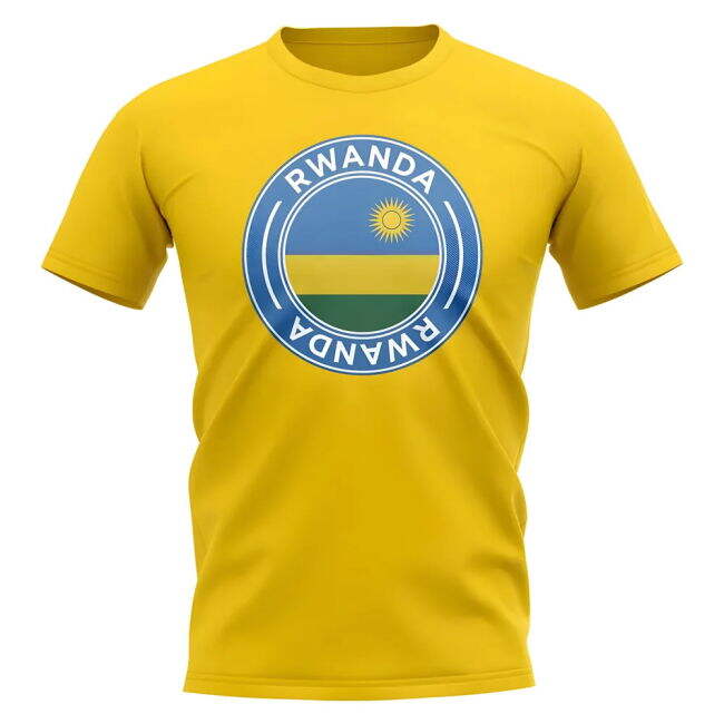 Fan-Favorite Rwanda Football Badge T-Shirt (Yellow) Exclusive-Design