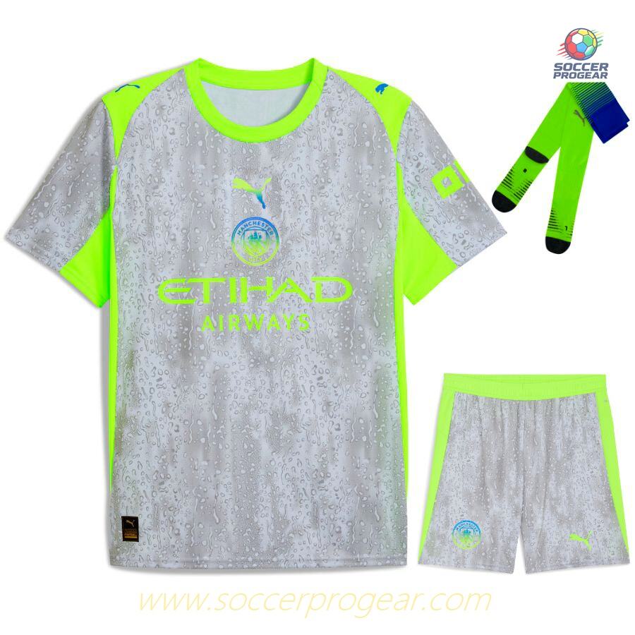Manchester City Third Child Kit Shirt 2025-26 Edition