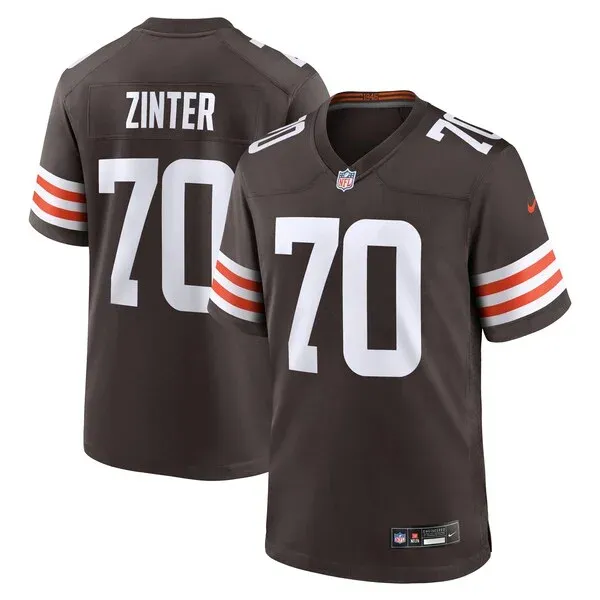 None Zak Zinter Game Jersey - Brown | NFL Player Jersey | NFL Football