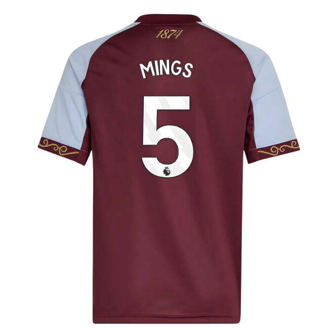 2025-2026 Aston Villa Home Shirt (Kids) (Mings 5)