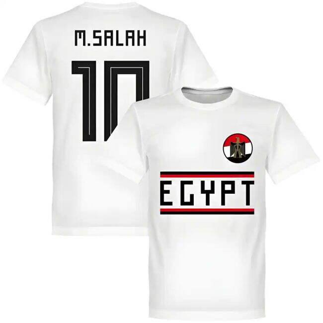 Limited-Edition Egypt Salah 10 Team T-Shirt - White Championship