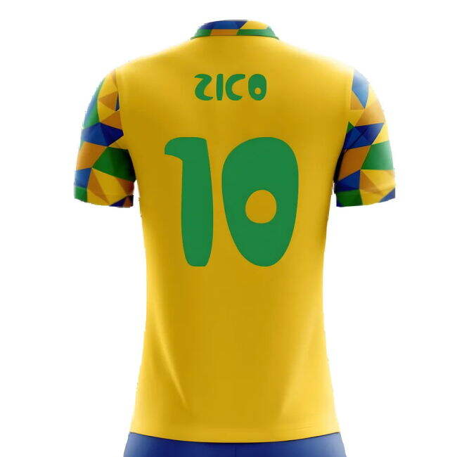 2025-2026 Brazil Home Concept Football Shirt (Zico 10) - Kids