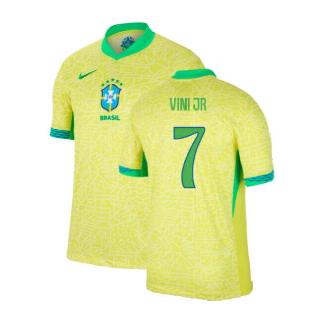 Replica 2024-2025 Brazil Home Shirt (Vini Jr 7) Authentic