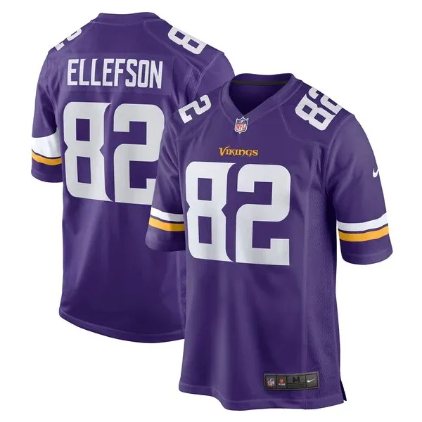 None Ben Ellefson Game Jersey - Purple | NFL Player Jersey | NFL Footb