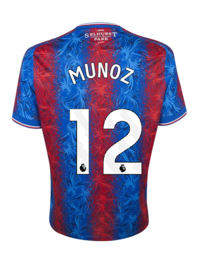 Crystal Palace Home MUNOZ 12 Football Jersey 24-25 Season