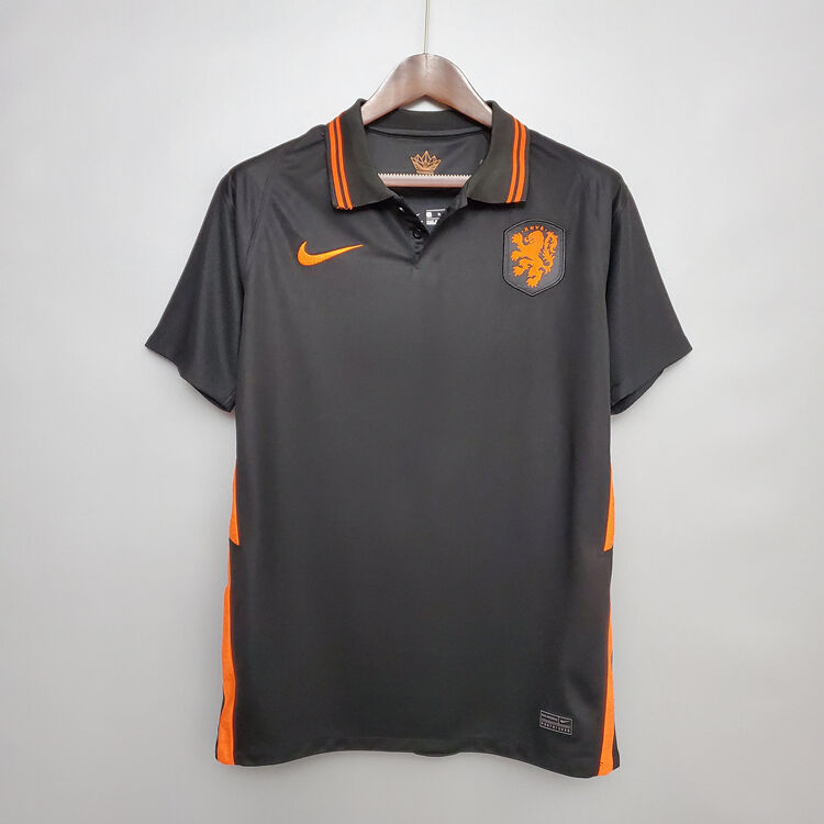 Netherlands Soccer Shirt 2020-21 Away Black Football Shirt Jersey -