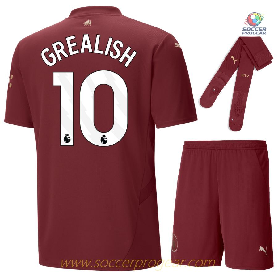 Manchester City Third Child Kit Shirt 2024-25 Edition Grealish