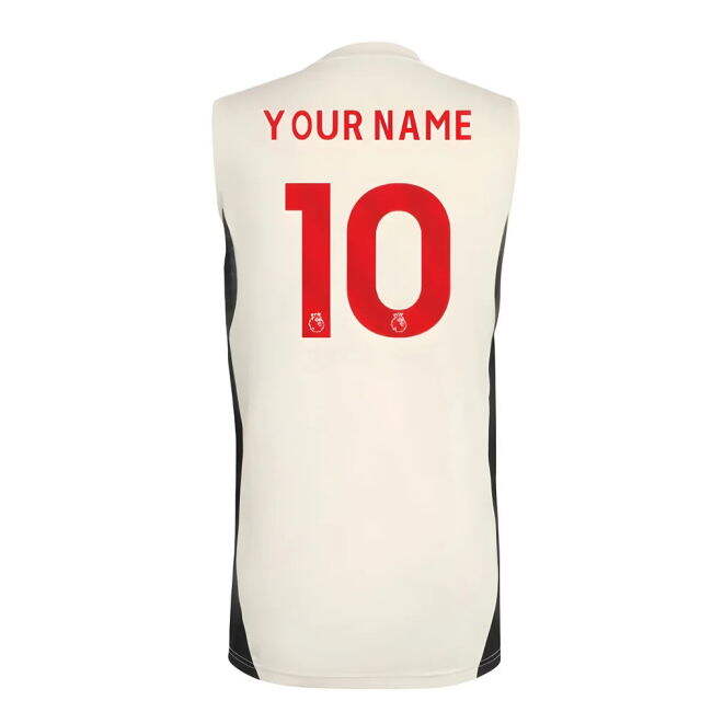 Men's 2025-2026 Liverpool Sleeveless Jersey (White) (Your Name)