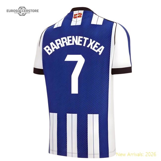 2025-2026 Real Sociedad First Jersey (barrenetxea 7) - Concept Creation