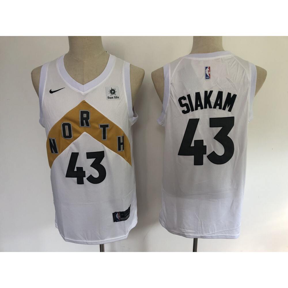 Men's Toronto Raptors #43 Pascal Siakam White 2019 Earned Edition Swingman Stitched NBA Jersey