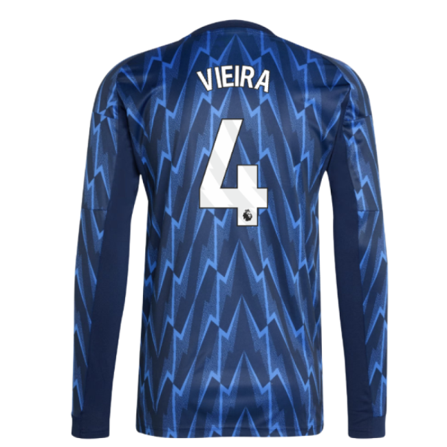 2025-20 Arsenal Away Football Shirt Vieira Name & Number L S