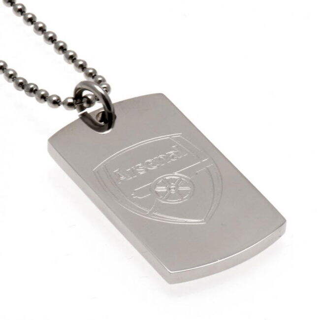 Arsenal FC Engraved Dog Tag & Chain (Match Day)