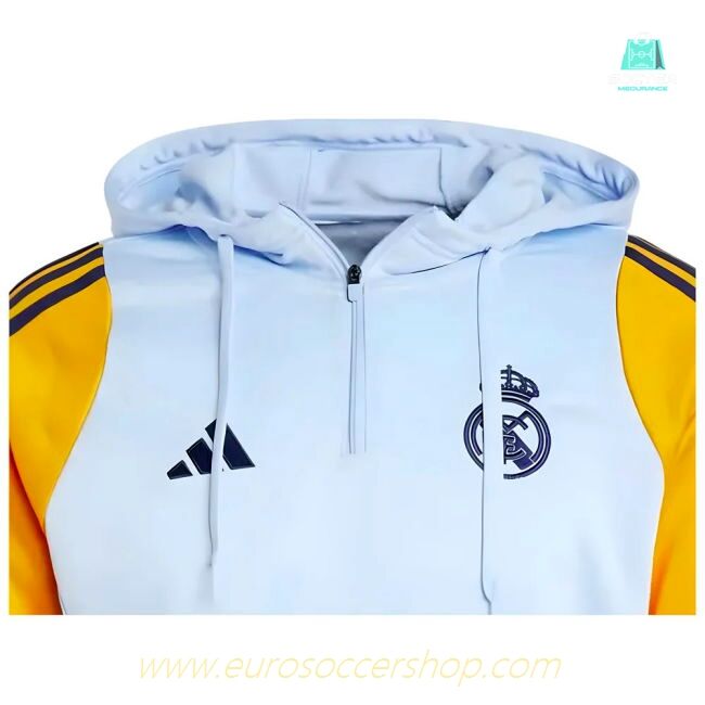2024-2025 Real Madrid Track Hoody (Glow Blue)
