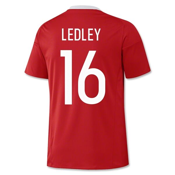 Wales Home 2016 LEDLEY 16 Soccer Jersey Shirt - Official Replica 27147