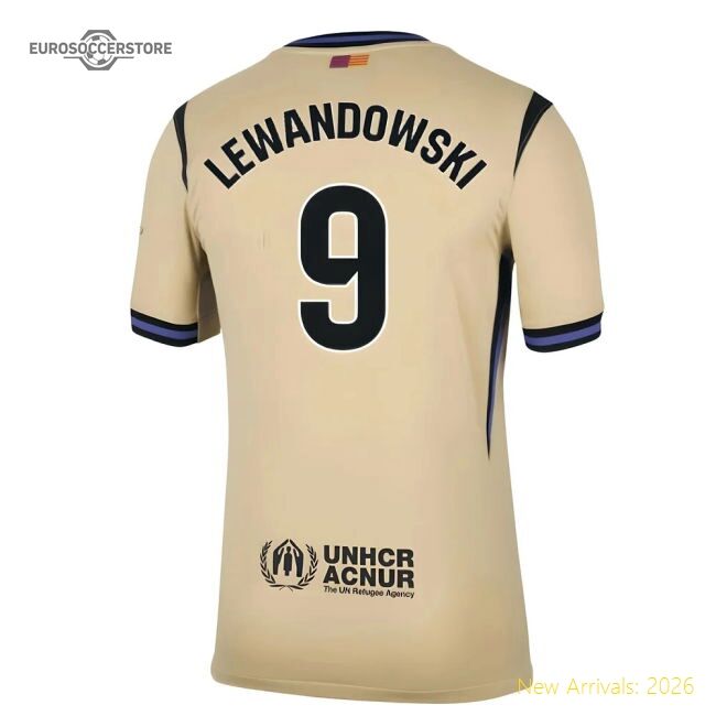 Official 2025-2026 Barcelona Away Shirt (Lewandowski 9)