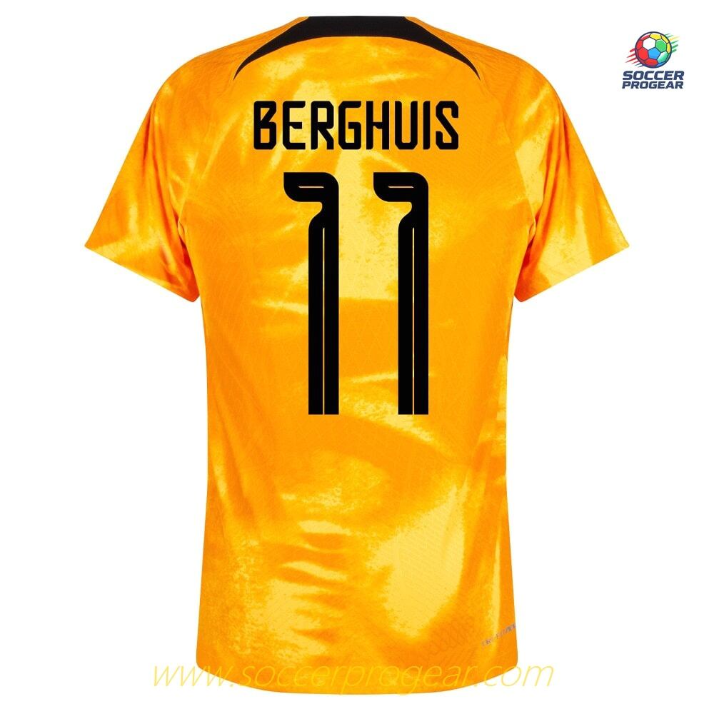 NETHERLANDS Authentic WORLD CUP 2022 HOME JERSEY BERGHUIS