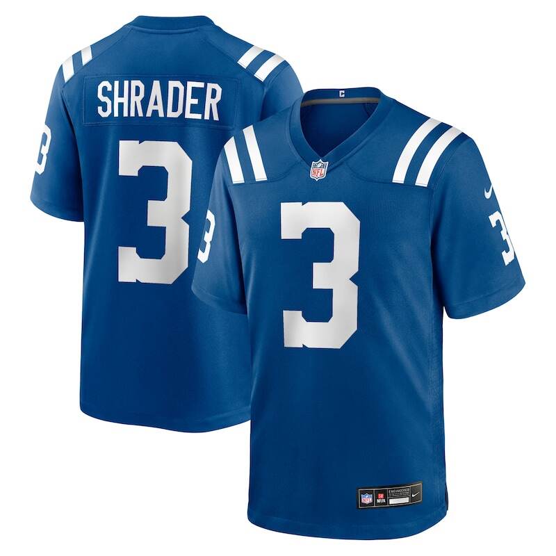 None Spencer Shrader IND Colts Official Authentic Jersey Game Day Wear