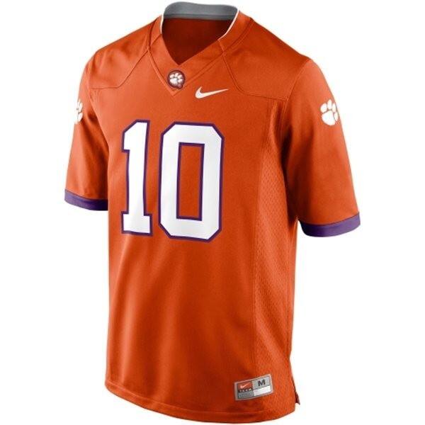 Men Ncaa Team #10 Orange Men Authentic Jersey - Value - Discounted