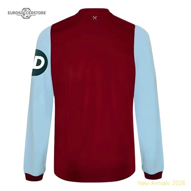Top-grade 2023-2024 West Ham Long Sleeve Home Shirt (your Name)