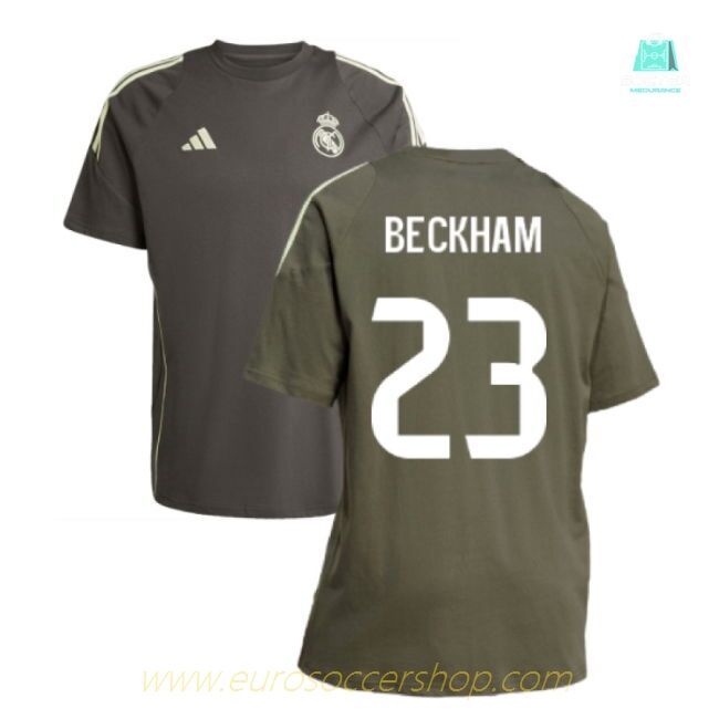 2025-2026 Real Madrid Training Tee (Utility Grey) (Beckham 23)